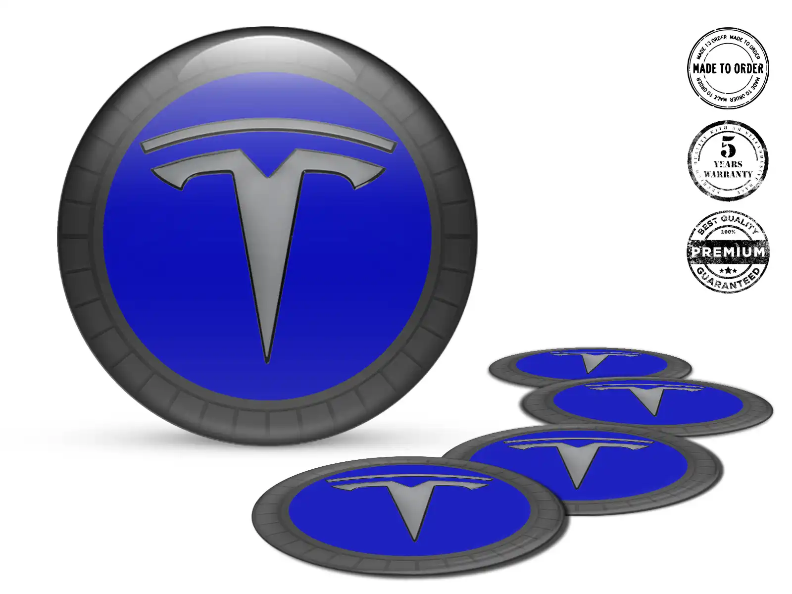 Tesla Calcomanía de Rueda Edición de Cúpula Premium